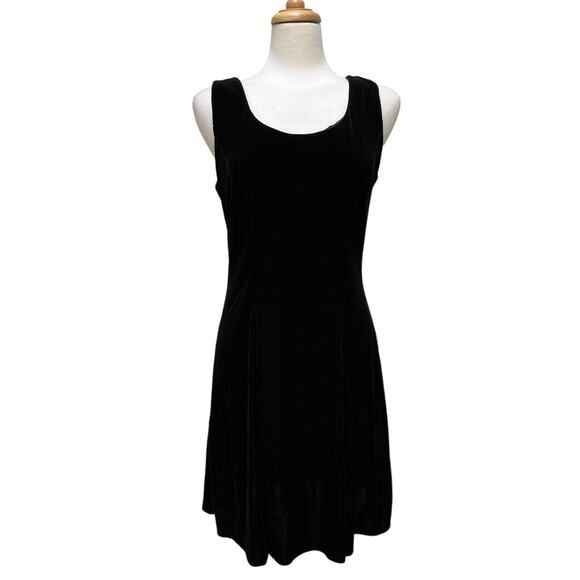Molly Malloy Dresses & Skirts - Molly Malloy Evenings Dress Sz 10 Mini A Line Black Velvet Sleeveless Glam Y2K